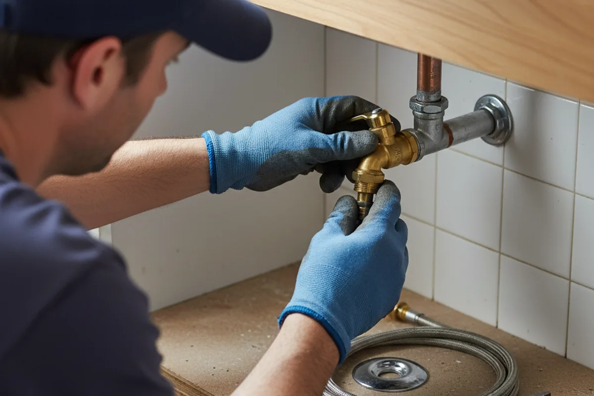 Shutoff valve and fitting work during Faucet and Fixture Repair in Regina